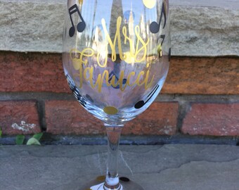Music wine glasses | Etsy