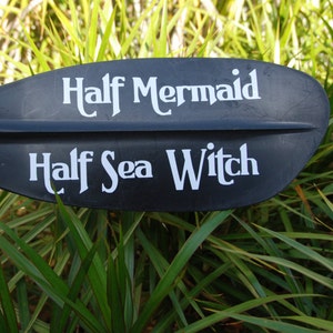 Half Mermaid - Half Sea Witch paddle decal window decal kayak sticker SUP sticker canoe sticker cooler decal laptop decal Siren decal