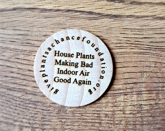 House Plants Wooden Token