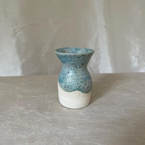 Light Speckled glazed Ceramic bud vase