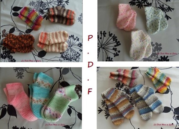 Pdf Chaussettes Bebe Au Crochet Etsy