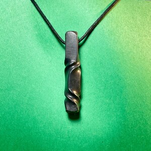 Blacksmith Hand Forged Double Twisted and Hardened Viking / Celtic / Medieval Iron Pendant