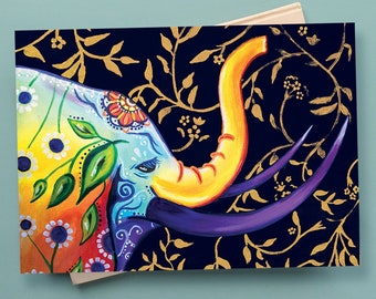 Bohemian Art Print | Elephant Art | Colorful Elephant Painting | Elephant Wall Art | Elephant Gift Ideas