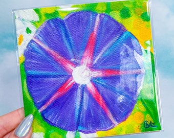 Morning Glory Art Print | Purple Morning Glory Painting | Flower Gift Ideas | Flower Lovers | Purple Flower Painting