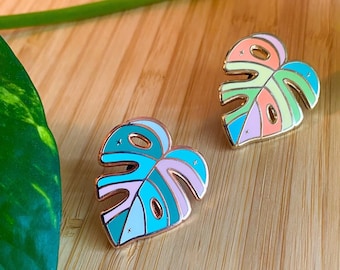 Monstera Leaf Pin | Plant Pin | Plant Lover Gift Ideas | Crazy Plant Lady | Plant Accessories |  Plant Enamel Pins