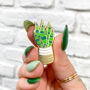 Plant Enamel Pin | Snake Plant Pin | Plant Accessories | Plant Lover Gift Ideas | Plant Based Lapel Pin | Resilient