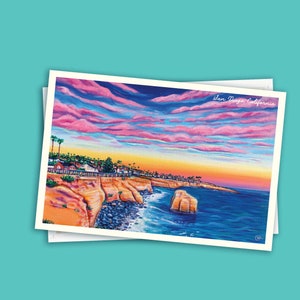 San Diego Postcard 4x6 | Sunset Cliffs Natural Park Postcard | Southern California card | SoCal Gifts | Ocean Beach