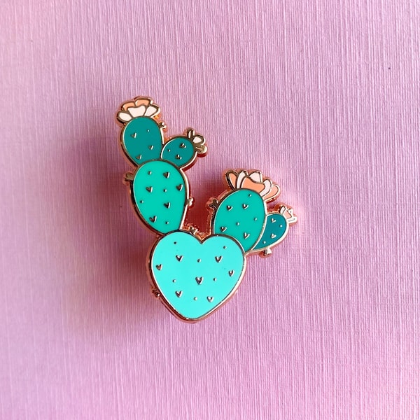 Cactus Pin | Prickly Pear Enamel Pin | Cactus Gift Ideas | Cactus Accessories | Cactus Lover Gifts | Succulent Pin