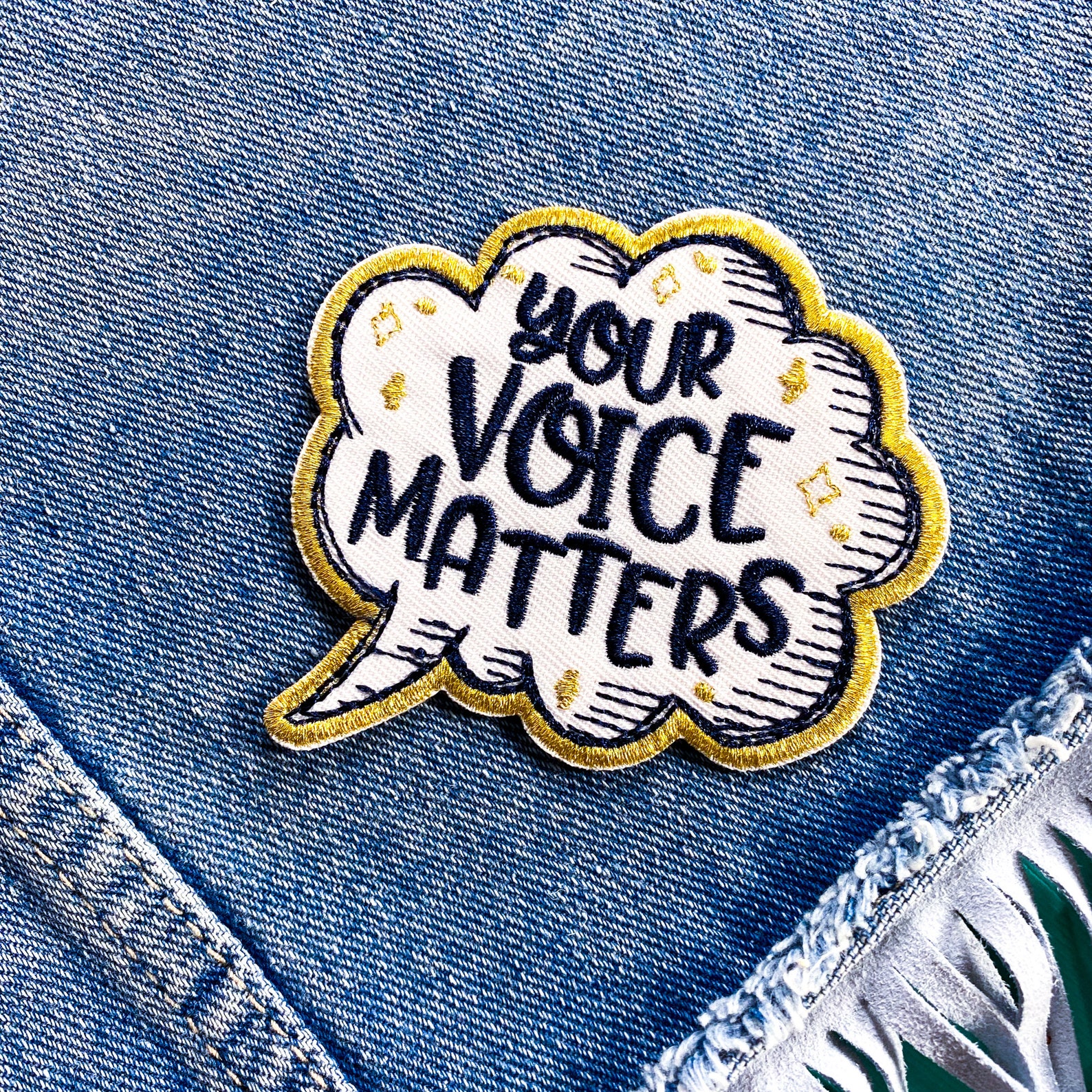 Your Voice Matters Embroidered Patch | Equality Patch | Unity ...