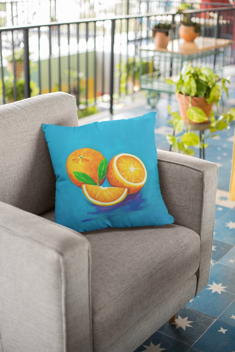 Oranges Pillow Premium Fruit Lover Gift Ideas Oranges Home Decor