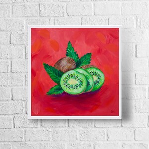 Kiwi Art Print | Colorful Kiwis Painting | Kiwi Gift Ideas | Fruit Decor for the Kitchen | Fruit Lovers