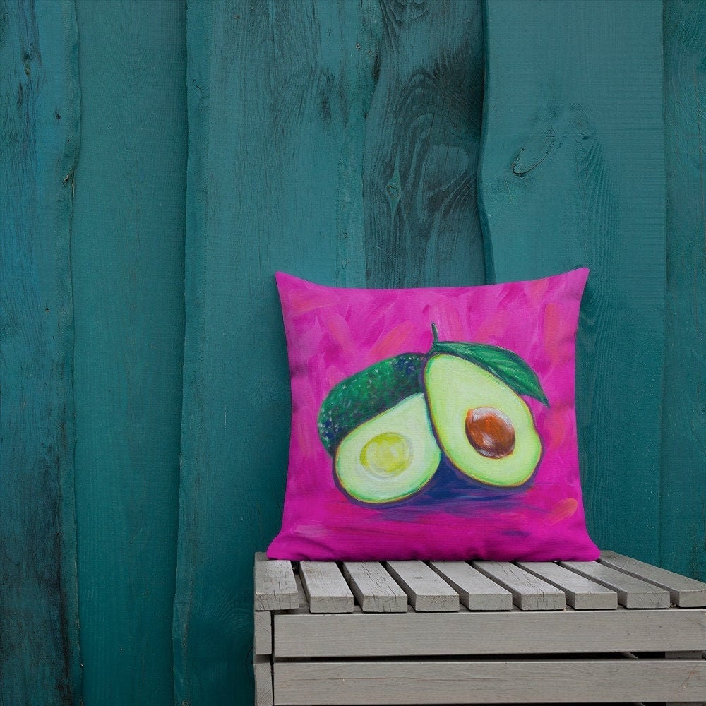 | d'oreillers Avocados Idées Cadeaux Pour Les Amateurs de Fruits | Fruit Art Home Decor