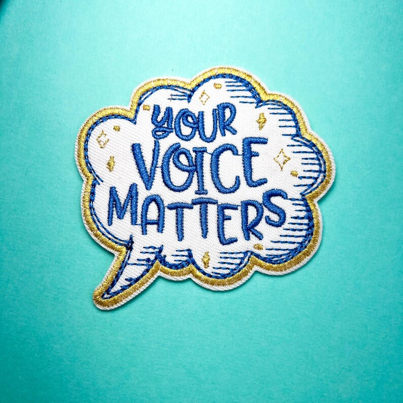 Your Voice Matters Embroidered Patch | Equality Patch | Unity ...