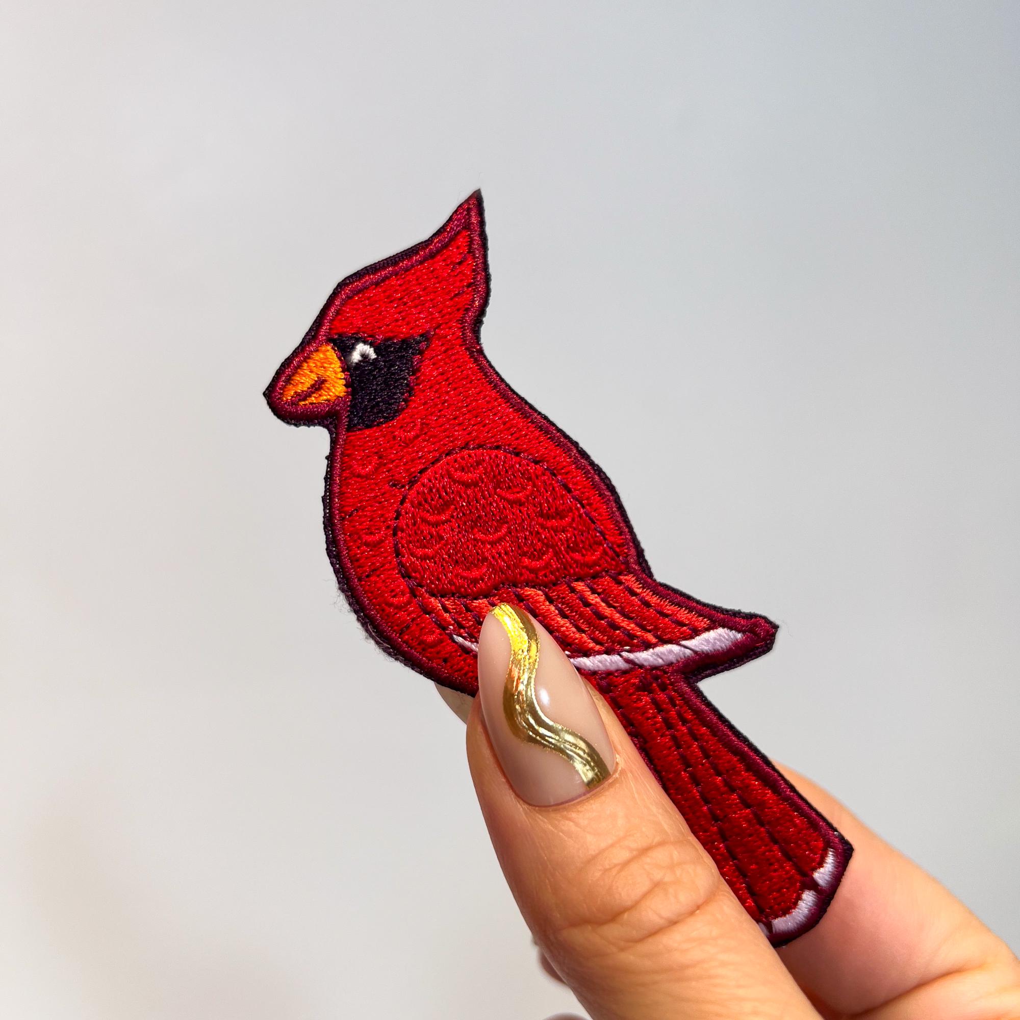 Cardinal Embroidered Patch | Bird Accessories | Cardinal Gift Ideas ...