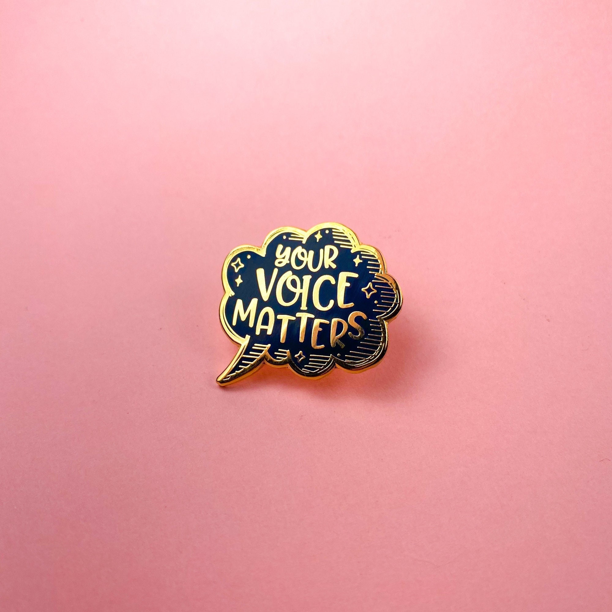 Your Voice Matters Pin | Equality Pin | Unity Inspiration | Lapel Pins with Sayings | All Black Lives Matter | Freedom of Speech