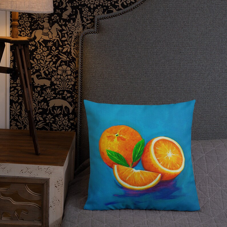 Oranges Pillow Premium Fruit Lover Gift Ideas Oranges Home Decor