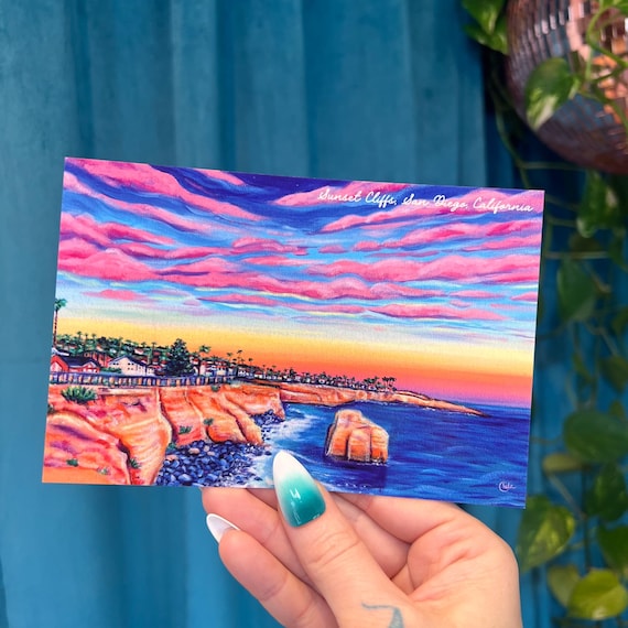 San Diego Postcard 4x6 | Sunset Cliffs Natural Park Postcard