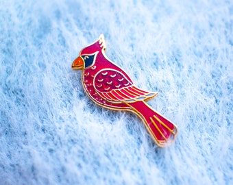 Cardinal Pin | Cardinal Gifts | Cardinal Enamel Pin | Bird Lover Gift Ideas | Cardinal Accessories