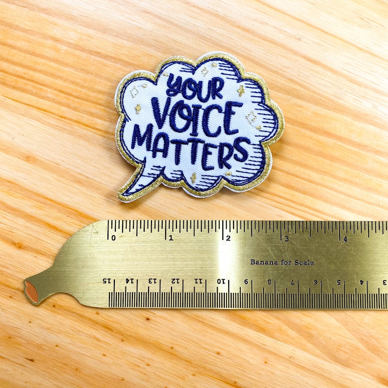 Your Voice Matters Embroidered Patch | Equality Patch | Unity ...