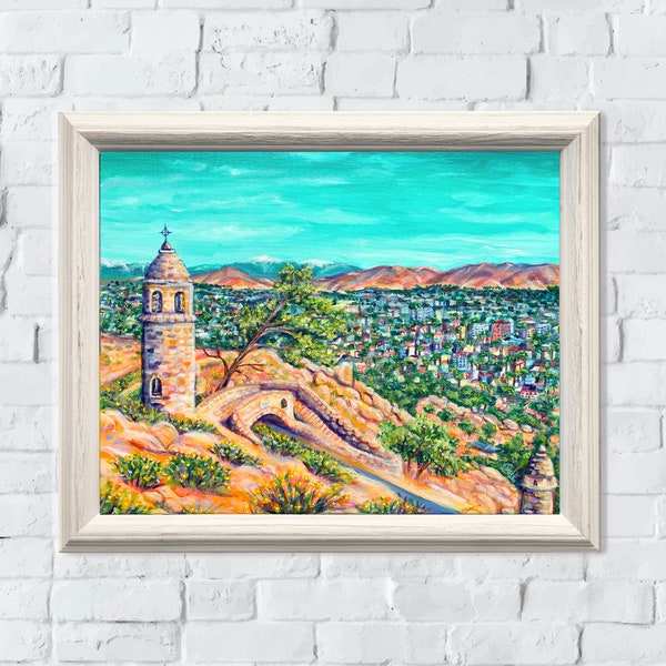 Riverside California Art Print | Mt. Rubidoux Painting | Inland Empire Art Prints | Riverside Pride