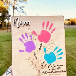 ON SALE! Mother’s Day, Mother’s Day Gift, Flowers for Grandma, Grandma Gifts, Mom Gifts, Mother’s Day Handprint