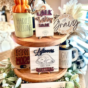 Thanksgiving tiered tray decor, Thanksgiving tier tray decor, Happy Thanksgiving, Turkey decor, Wishbone decor, farmhouse decor