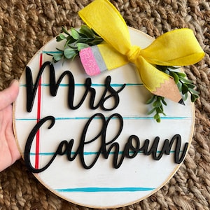 SHIPS in fast! teacher Gift, 3D name sign classroom decor- teacher graduation gift Elementary school-back to school teacher appreciation