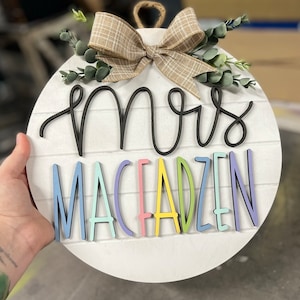 Leraar geschenk, 3D gesneden naam teken klas decor-leraar afstudeercadeau basisschool-terug naar school leraar waardering