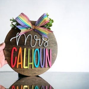 Teacher Gift,3D  cut name sign classroom decor- teacher graduation gift Elementary school-back to school teacher appreciation