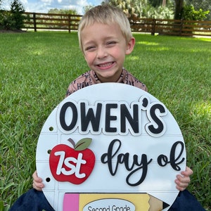 First Day of School Photo Prop, School Photos, Interchangeable School Milestones, Back to School Sign Kit, School Milestones