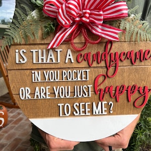 Christmas door hanger, 3D sign, laser cut wood, door hanger, funny door hanger, gift. door hanger wreath / welcome home