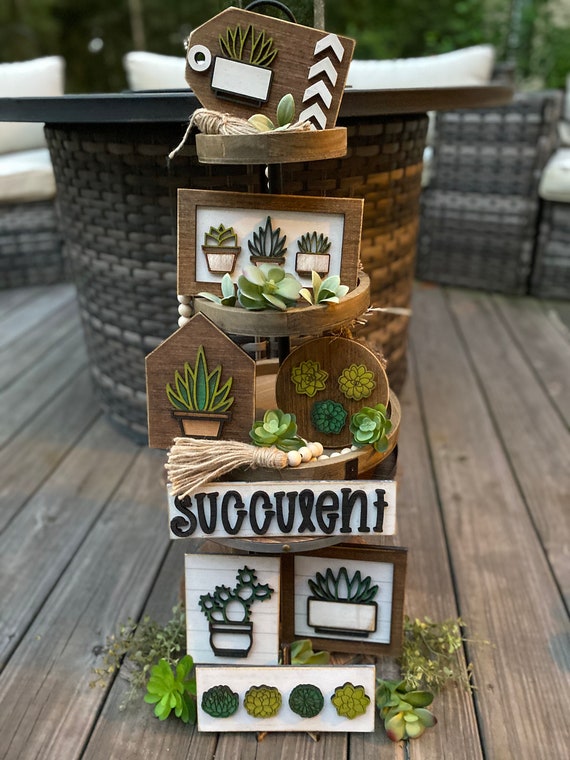 bridal shower favors succulents Personalized Wooden Let Love Grow Wedding Bridal Shower Succulent Plan   Summer-Ray.com