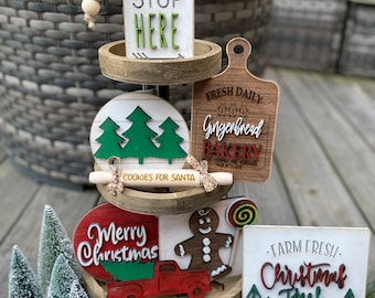 Christmas truck / Christmas tree sign / Christmas signs / 3D signs / merry Christmas/ tiered tray decor / farmhouse trucks/ coffee bar