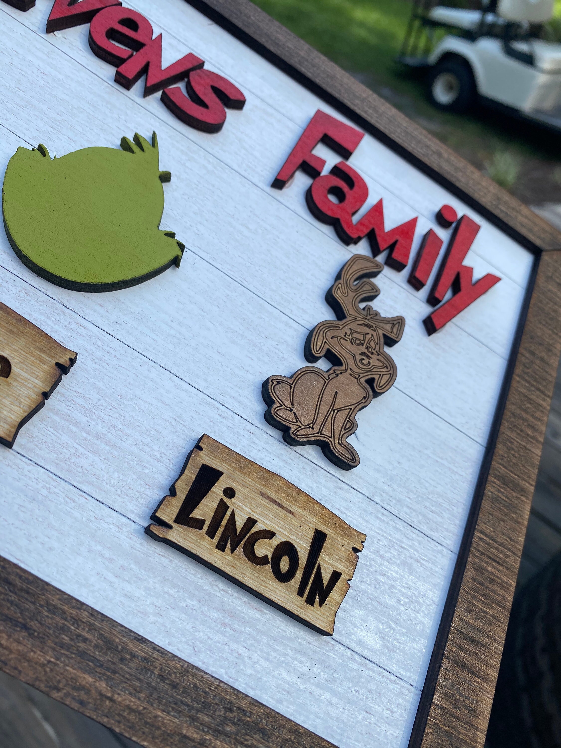 Grinch Family 3D Farmhouse Sign and Dog Sign Decor | Etsy