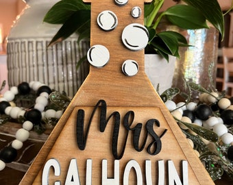 Science Teacher Name Sign 3D Printed Name Plate Science Teacher Gift Chemistry Gift Professor Gift Science Beaker