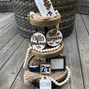 tier tray decor, Bathroom Sign, Bathroom tray Sign, Bathroom Decor, Wooden Sign, Funny Sign, Home Decor, Farmhouse Sign, Shiplap Sign