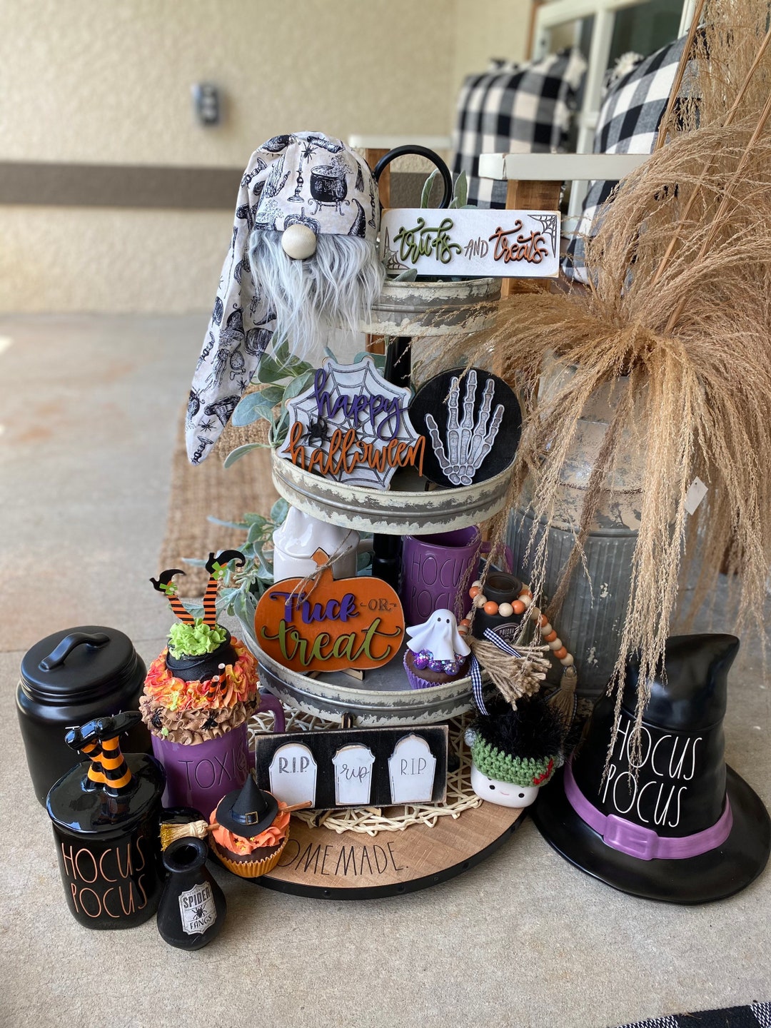 Hocus Pocus Tiered Tray Set | Halloween Tiered Tray Farmhouse Tray - Etsy