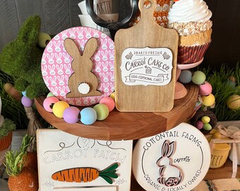 Tiered Tray Easter Decor / Easter Decor/Tiered Tray Signs/Mini Wood Signs/3D Mini Signs/Easter Sign
