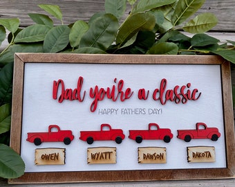 DAD -  Father's Day Gift, Father's Day Wooden Sign,  Gifts for dad, daddy Sign, Gifts for Grandpa