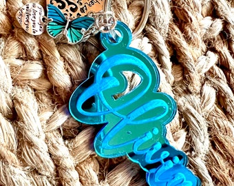 3D Custom Name Keychain | Acrylic Name Tag, Backpack Keychain, Personalized Name Tag, Birthday Gift, Diaper Bag Tag,