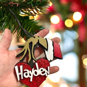 Ships in 24 hrs! grinch ornament- stocking tag, 3d laser cut