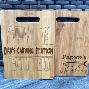 Fathers Day Gift Cutting Board, Fishing Gift, Gift for dad, Grilling Gift