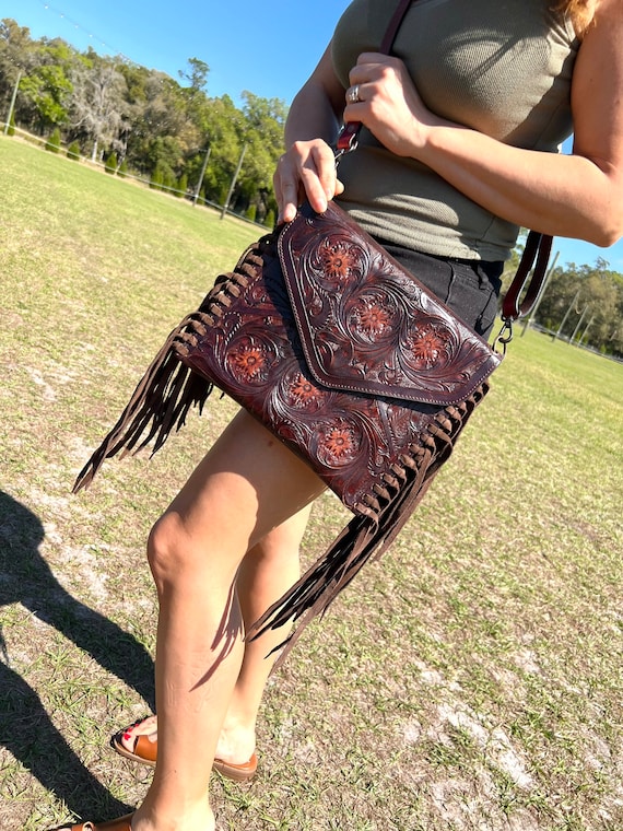 Borsa A Tracolla In Vera Pelle - Donna, Tracolla Regolabile, T168, Made In Italy
