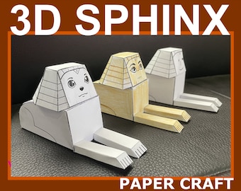 SPHINX 3D Paper Craft the Great Sphinx of Giza Egypt
