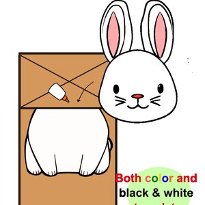 FARM Animals Paper Bag Puppets Zoo Animal Printable Craft Art for Kids ...