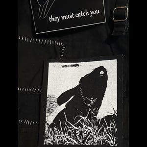 Écusson et autocollant Watership Down inspirés du lapin noir d'Inle