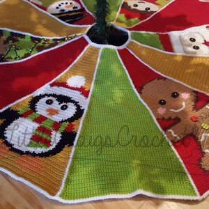 Crochet Christmas Tree Skirt Crochet Tree Skirt Crochet Christmas Crochet Graph Tree Skirt Christmas Tree Skirt Tree Skirt Pattern image 4