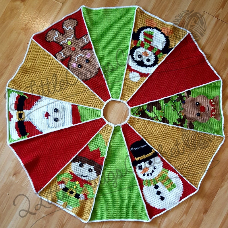 Crochet Christmas Tree Skirt Crochet Tree Skirt Crochet Christmas Crochet Graph Tree Skirt Christmas Tree Skirt Tree Skirt Pattern image 7