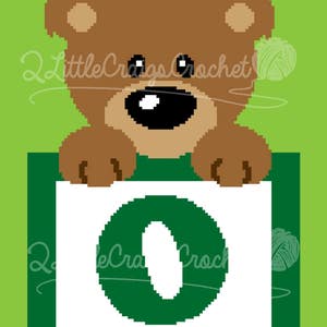 INSTANT DOWNLOAD - Teddy Bear Crochet - Crochet Alphabet - Graphgan - Afghan - Crochet Graph Pattern - Baby Blanket - Crochet Graph