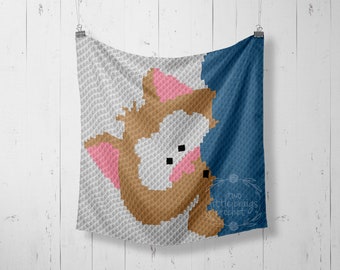INSTANT DOWNLOAD - Cat - Crochet Graph - Crochet Pattern - Baby Blanket - Corner to Corner - C2C - C2C Written